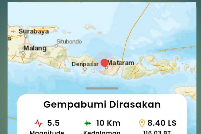Badan Geologi: Aktivitas Sesar Naik Busur Flores Memicu Gempa Bumi di Lombok