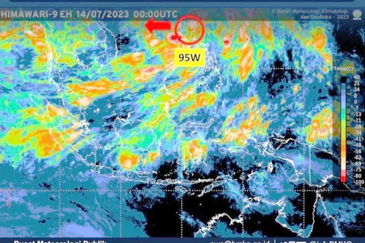 BMKG: Bibit Siklon 95W Berpotensi Pengaruhi Cuaca di Wilayah RI