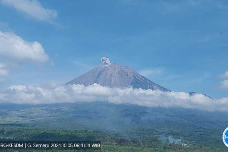 Dalam Tiga Jam Gunung Semeru Erupsi Tujuh Kali