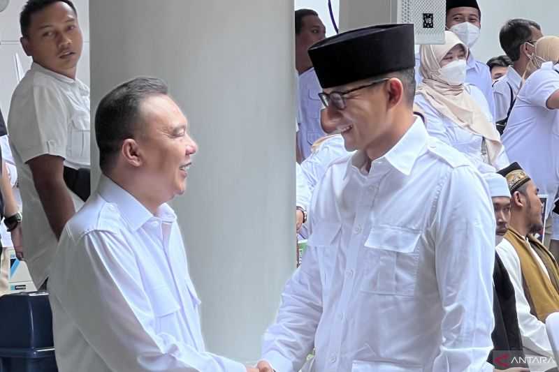 Diisukan Akan Hengkang, Sandiaga Uno Muncul di Peresmian Sekber Gerindra-PKB