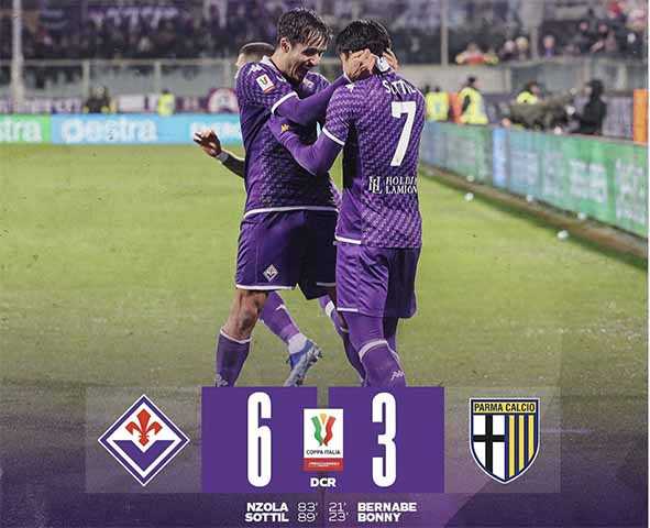 Fiorentina Melaju ke Perempat Final Piala Italia Setelah Tekuk Parma