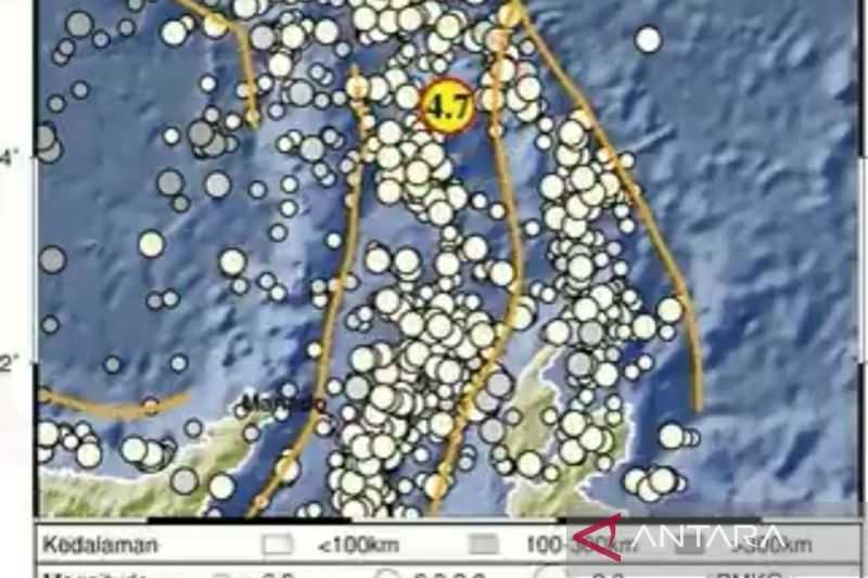 Gempa Dangkal dengan Magnitudo 4,7 Guncang Melonguane Sulut