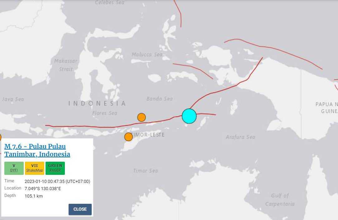 Gempa di Maluku Juga Dilaporkan USGS, Guncangannya Terasa hingga ke Darwin Australia
