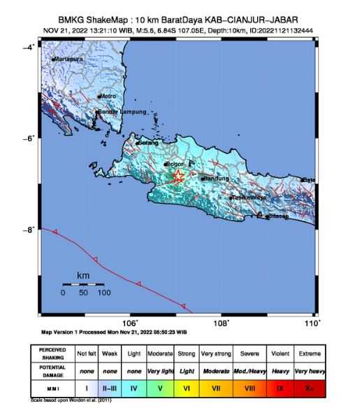 Gempa M 5,6 Guncang Cianjur, Getaran Juga Dirasakan Warga Jakarta