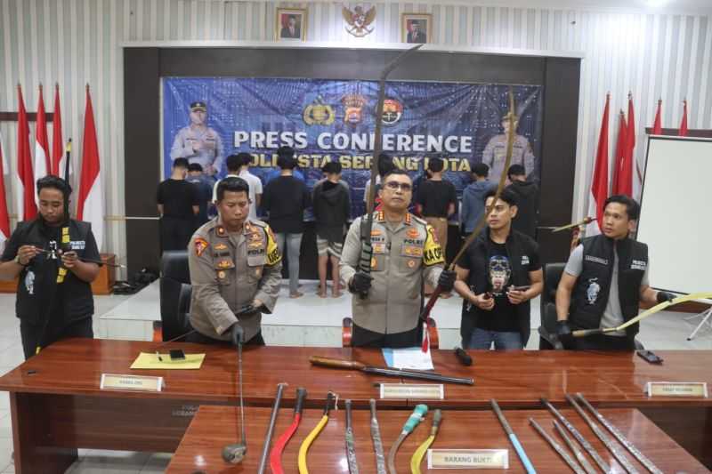Gerak Cepat, Polisi Amankan Dua Kelompok Geng Motor di Kota Serang Banten