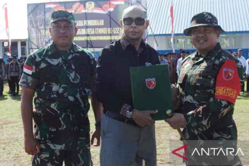 Jelang HUT TNI, Program TMMD Rehab 10 Rumah Warga Tidak Layak Huni di Tual Maluku