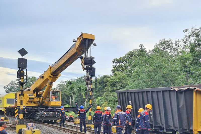 KAI: Jalur kereta Gunung Megang-Penanggiran kembali normal
