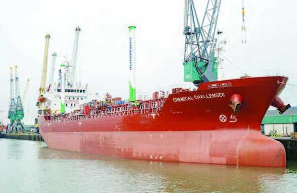 Kapal Tanker Kimia Bertenaga Angin Pertama Mulai Beroperasi