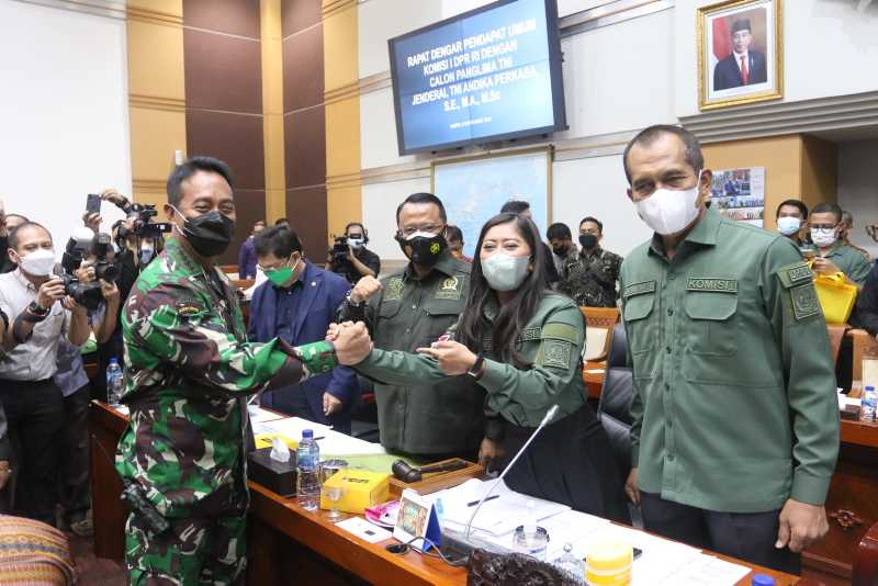 Kasad Jenderal Andika Perkasa Jalani Fit and Proper Test Calon Panglima TNI di Komisi I DPR 1