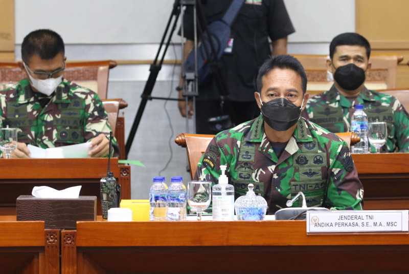 Kasad Jenderal Andika Perkasa Jalani Fit and Proper Test Calon Panglima TNI di Komisi I DPR 4