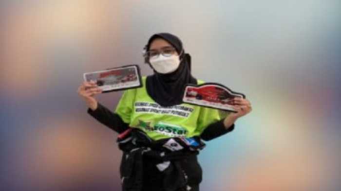 Mahasiswi Cantik UPVNJ Ini Masuk Posisi Lima Besar Ajang Sprint Rally 2021