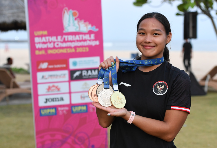 Membanggakan! Perjuangan Caroline Bangun Harumkan Nama Indonesia di Kejuaraan Dunia Biathle/Triathle 2023 