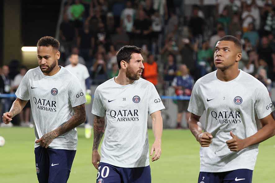 Messi, Mbappe, dan Neymar Perkuat PSG saat Jamu Nice