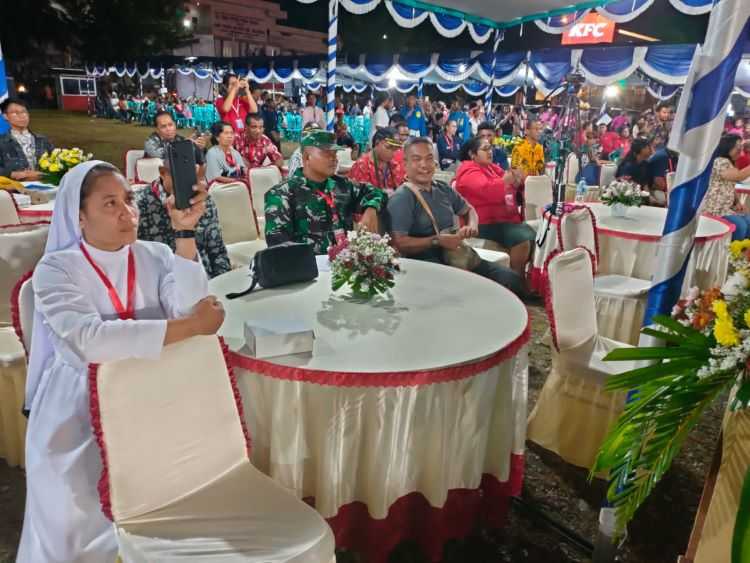 Pasipers Kodim Mimika Hadiri Perayaan Misa dan Opening Ceremony Pra IYD