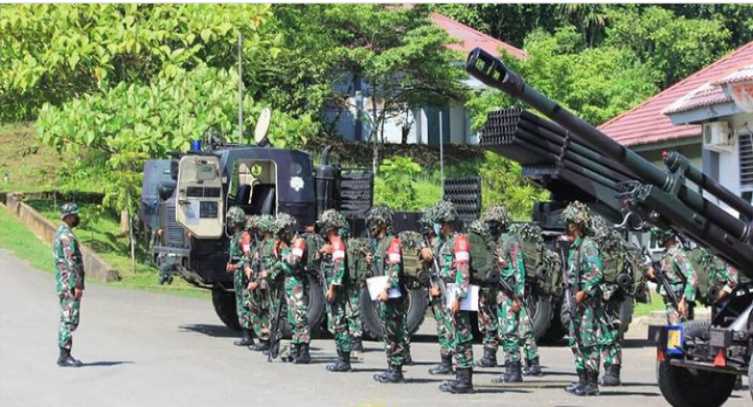 Pasukan Laba-laba Hitam Marinir Siagakan Meriam dan Kendaraan Tempur di Sorong Papua, Ada Apa?