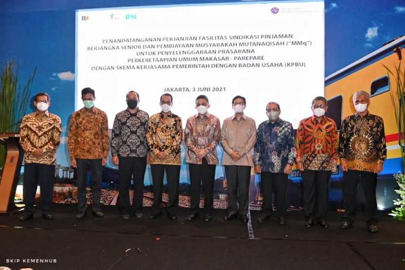 Penandatanganan Fasilitas Pembiayaan Proyek Jalur Kereta Api Makassar-Parepare 2