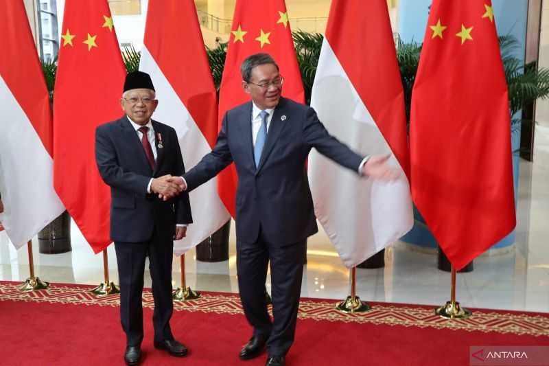 Perkuat Kolaborasi, Wapres Ma'ruf Amin Bertemu PM Li Qiang Promosikan Paviliun Indonesia