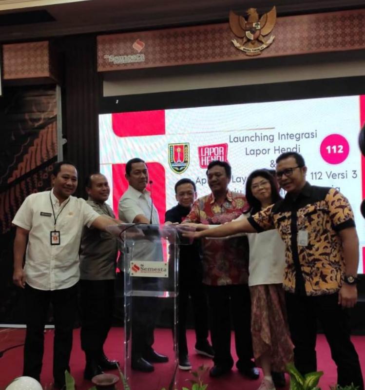 PELUNCURAN LAPOR HENDI DAN APLIKASI LAYANAN DARURAT 112 MENUJU SMART CITY INDONESIA 