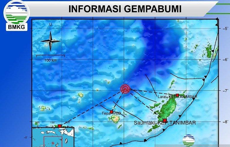 Gempa Magnitudo 6,9 di Laut Banda Tidak Berpotensi Tsunami