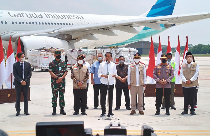 Presiden Joko Widodo Melepas Pengiriman Bantuan Kemanusiaan ke Pakistan