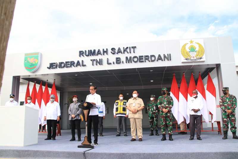 Presiden Jokowi Resmikan RS Modular Jenderal TNI LB Moerdani Yang Digarap PTPP 2