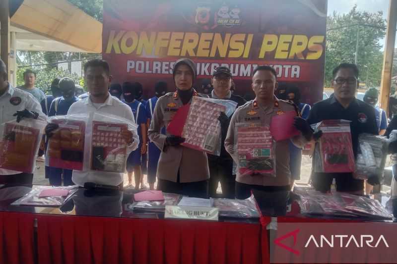 Puluhan Pengedar dan Penyalahguna Narkoba di Sukabumi Ditangkap