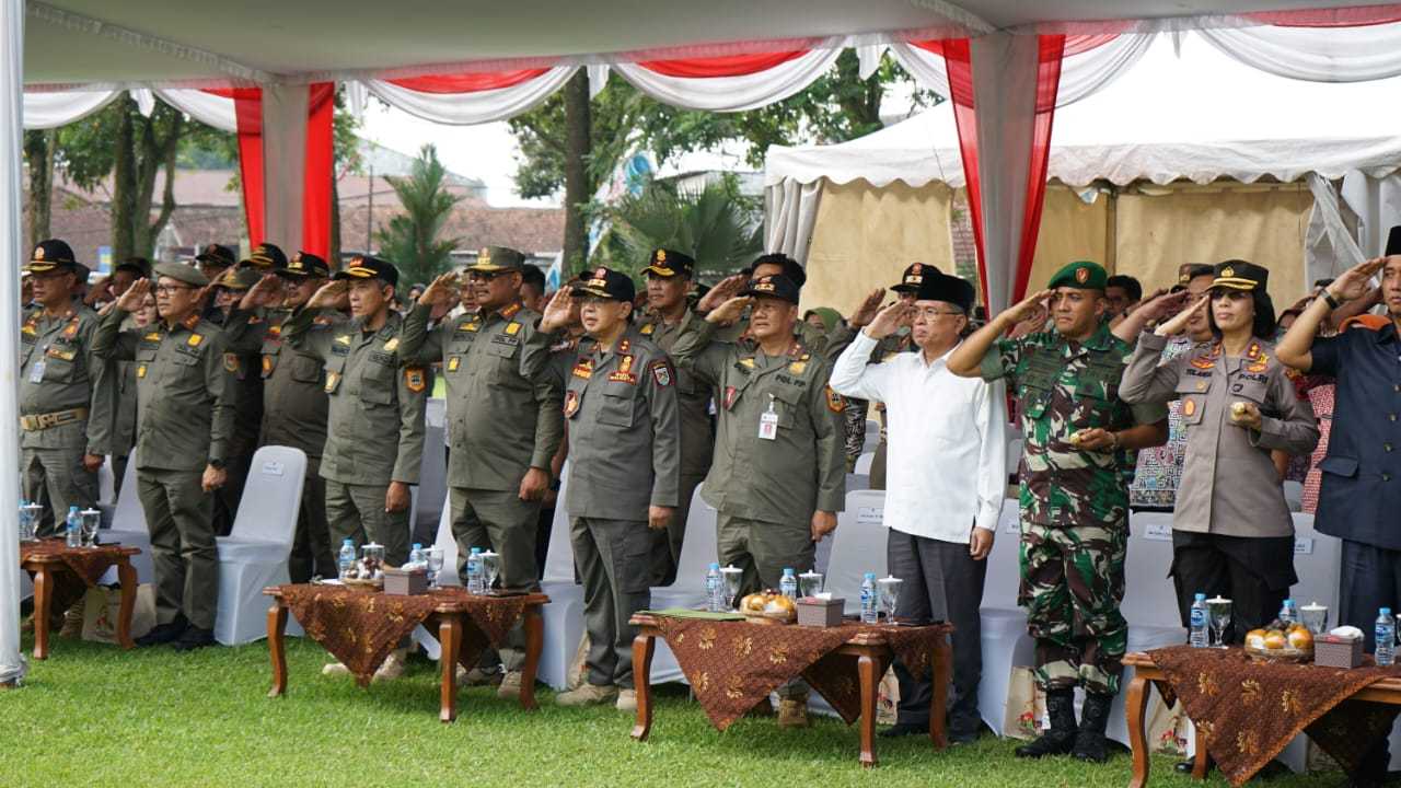 Puncak Peringatan HUT Pol PP, Linmas, dan Damkar Sukses Digelar di Lembah Tidar Jawa Tengah