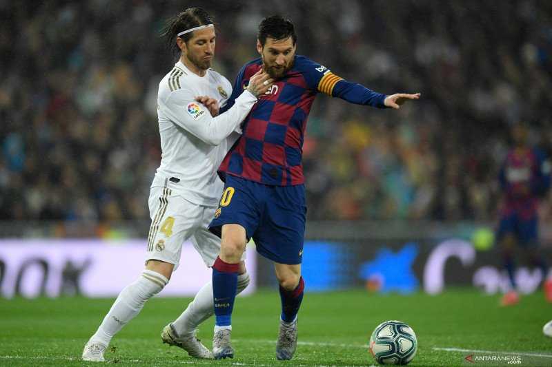 Ramos: Madrid Bisa Raih Lebih Banyak Trofi Bila Barcelona Tanpa Messi