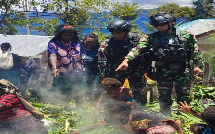 Serbuan Teritorial Pasukan Yonif 501 di Distrik Sugapa Papua