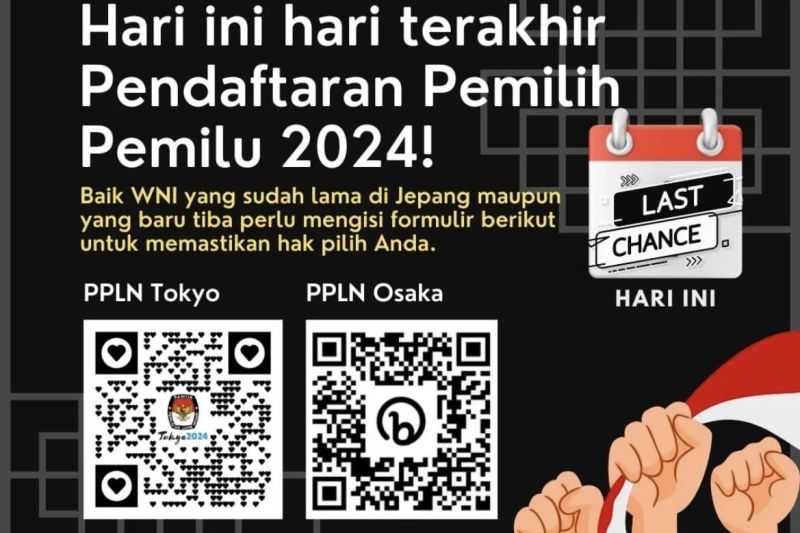 Sukseskan Pesta Demokrasi, PPLN Tokyo Imbau WNI Segera Pastikan Hak Pilih Pemilu 2024