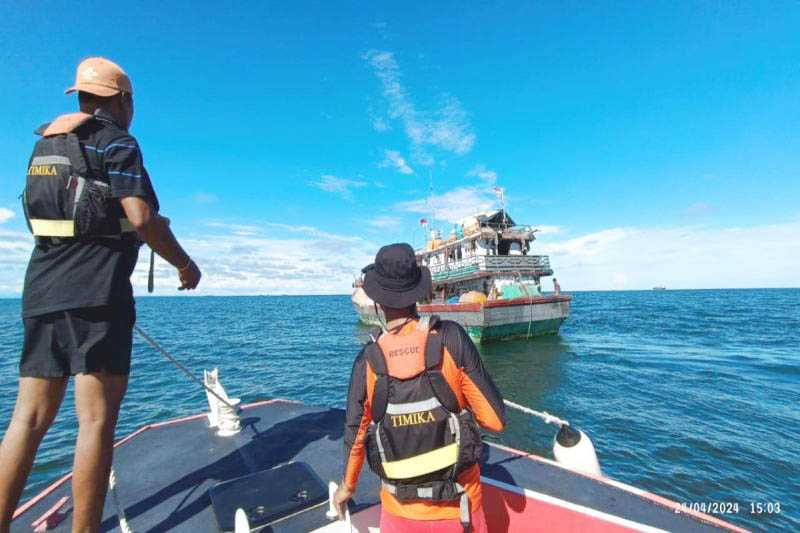 Tim SAR Timika Lanjutkan Pencarian ABK Papua Jaya 2 Jatuh ke Laut