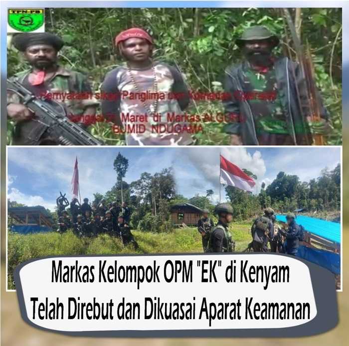 TNI dan Polri Terus Tumpas KKSB, Markas OPM Satu Persatu Berhasil Direbut