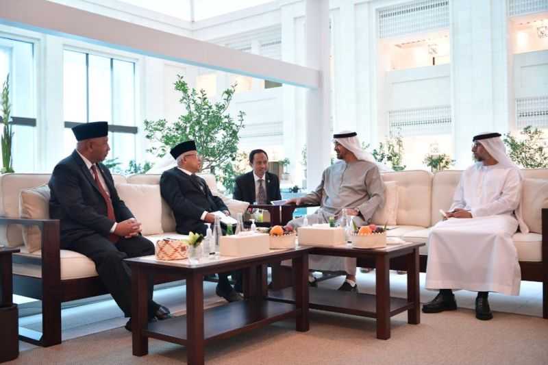 Wapres Ma'ruf Amiin Bertemu Presiden UAE Perkuat Kerjasama Bilateral