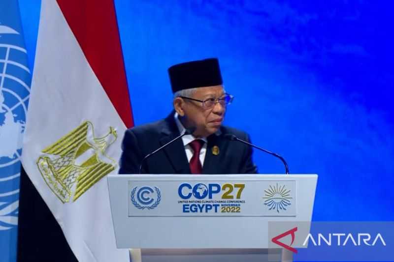 Wapres Ma'ruf Amin Sampaikan Pandangan Indonesia di COP27 Mesir