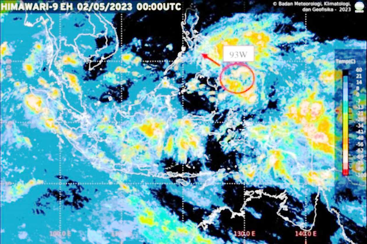 Waspadai Kemunculan Bibit Siklon 93W di Samudera Pasifik Utara