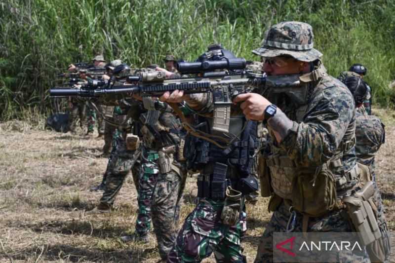 Yontaifib TNI AL dan Marinir AS Lanjut Latihan Tembak Reaksi di Puslatpur Sukabumi