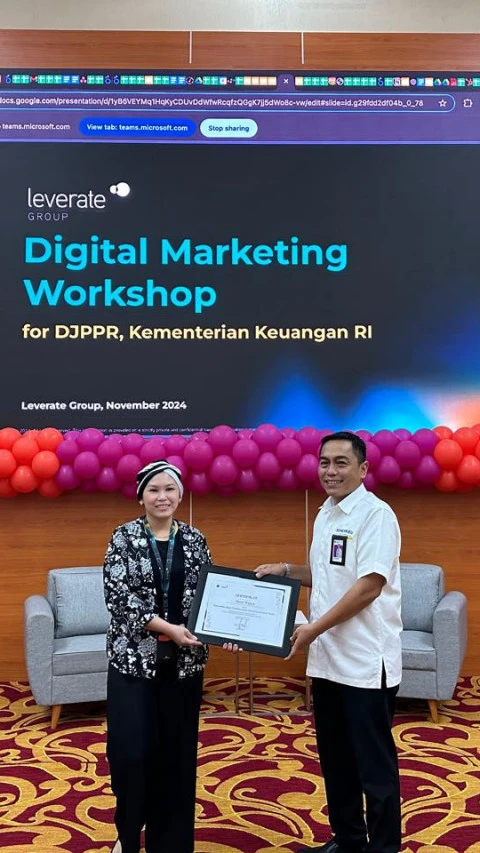 Leverate Group Gelar Pelatihan Digital Marketing dan Media Sosial untuk DJPPR Kemenkeu