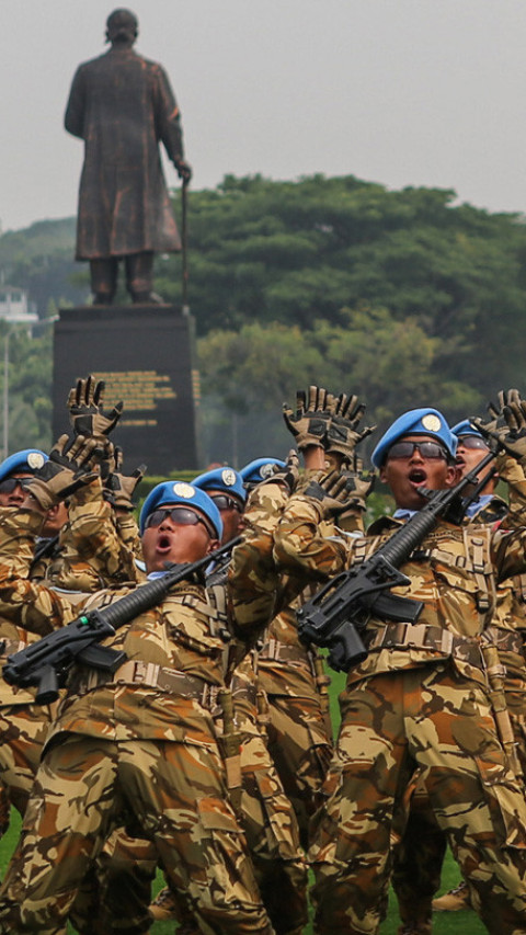 Upacara pemberangkatan Satgas Kizi TNI Kontingen Garuda