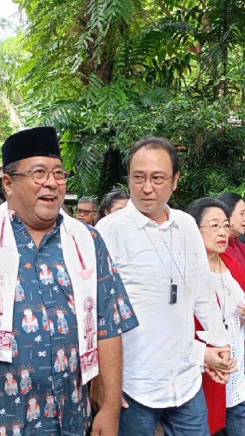 Cagub-Cawagub Pramono-Rano Dampingi Megawati ke TPS 024 Kebagusan Jaksel