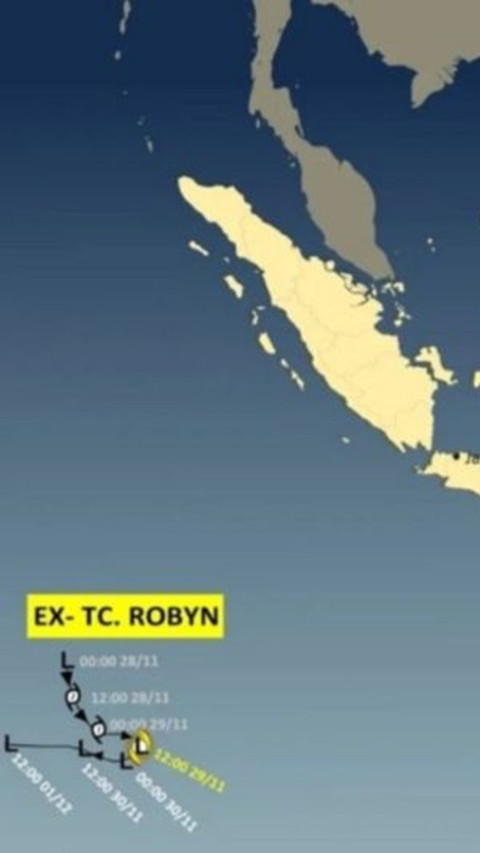 BMKG: Siklon Robyn Menginduksi Kecepatan Angin Samudera Hindia Sebelah Barat Banten