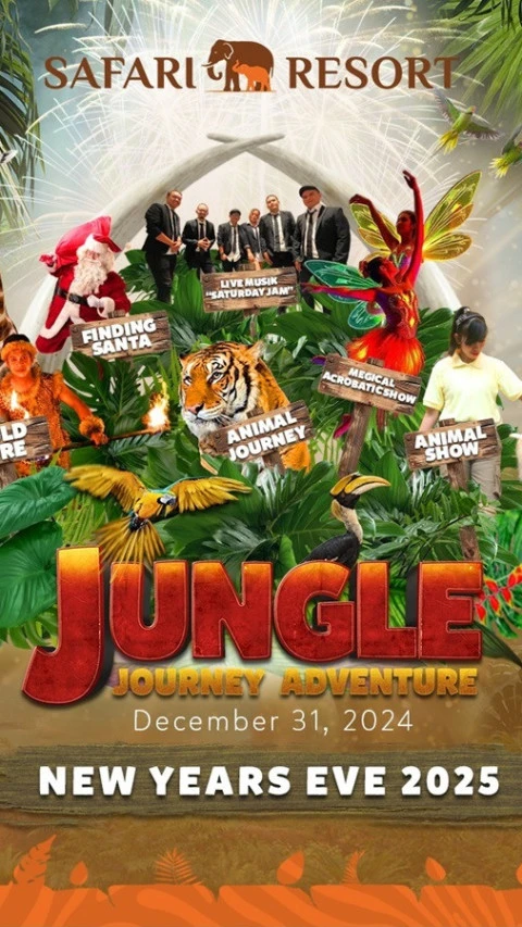 Seru! Malam Tahun Baru di Safari Resort dengan Tema 'Jungle Journey Adventure'