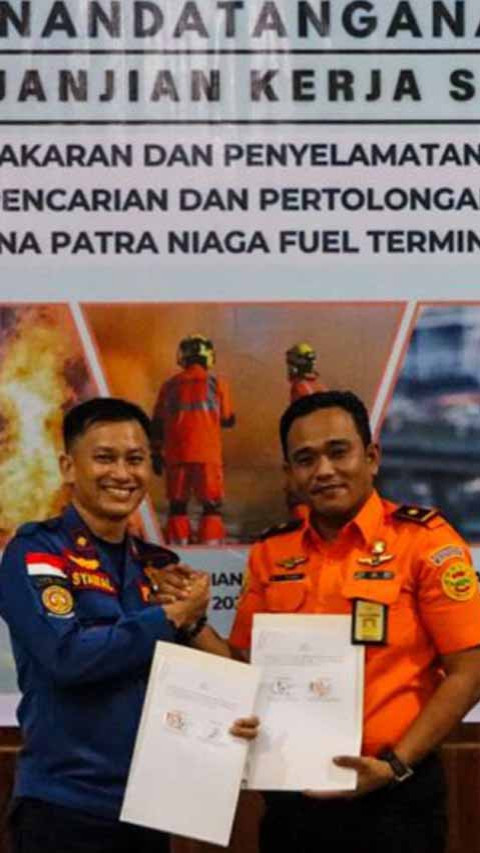 Basarnas Natuna Jalin Kerja Sama dengan Disdamkar dan Pertamina