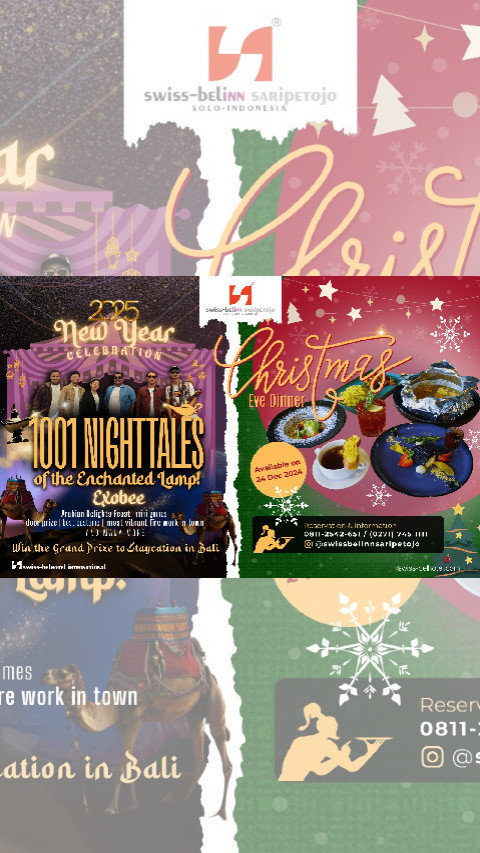 Semarakkan Akhir Tahun, Swiss-Belinn Saripetojo Gelar Acara Bertajuk '1001 Night Tales of the Enchanted Lamp'