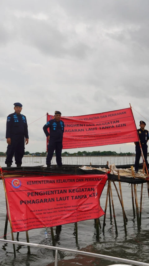 KKP Hentikan Kegiatan Pemagaran Laut Tanpa Izin di Tangerang