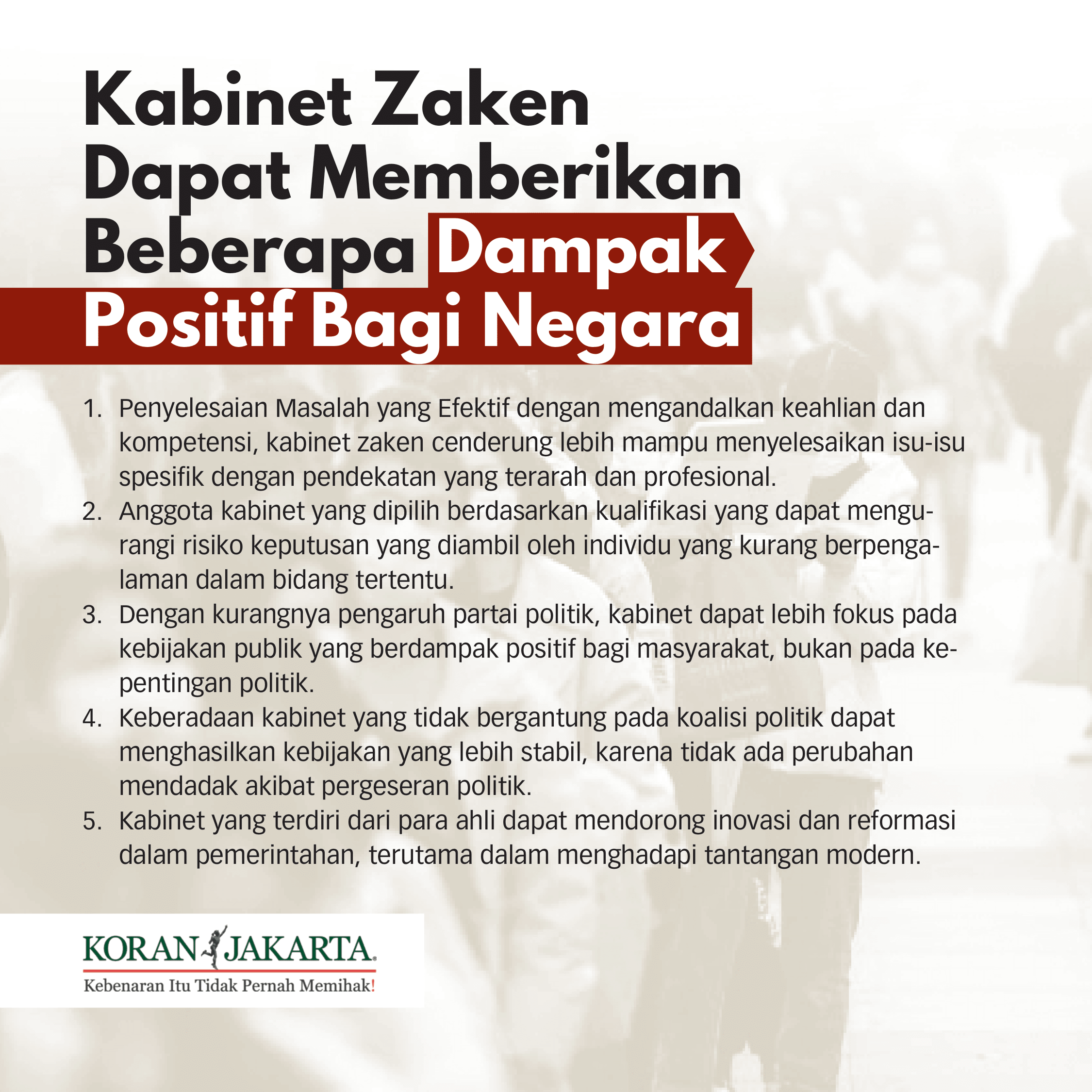 Apa itu Zaken Kabinet dan Seberapa Bagus untuk Pemerintahan? 5