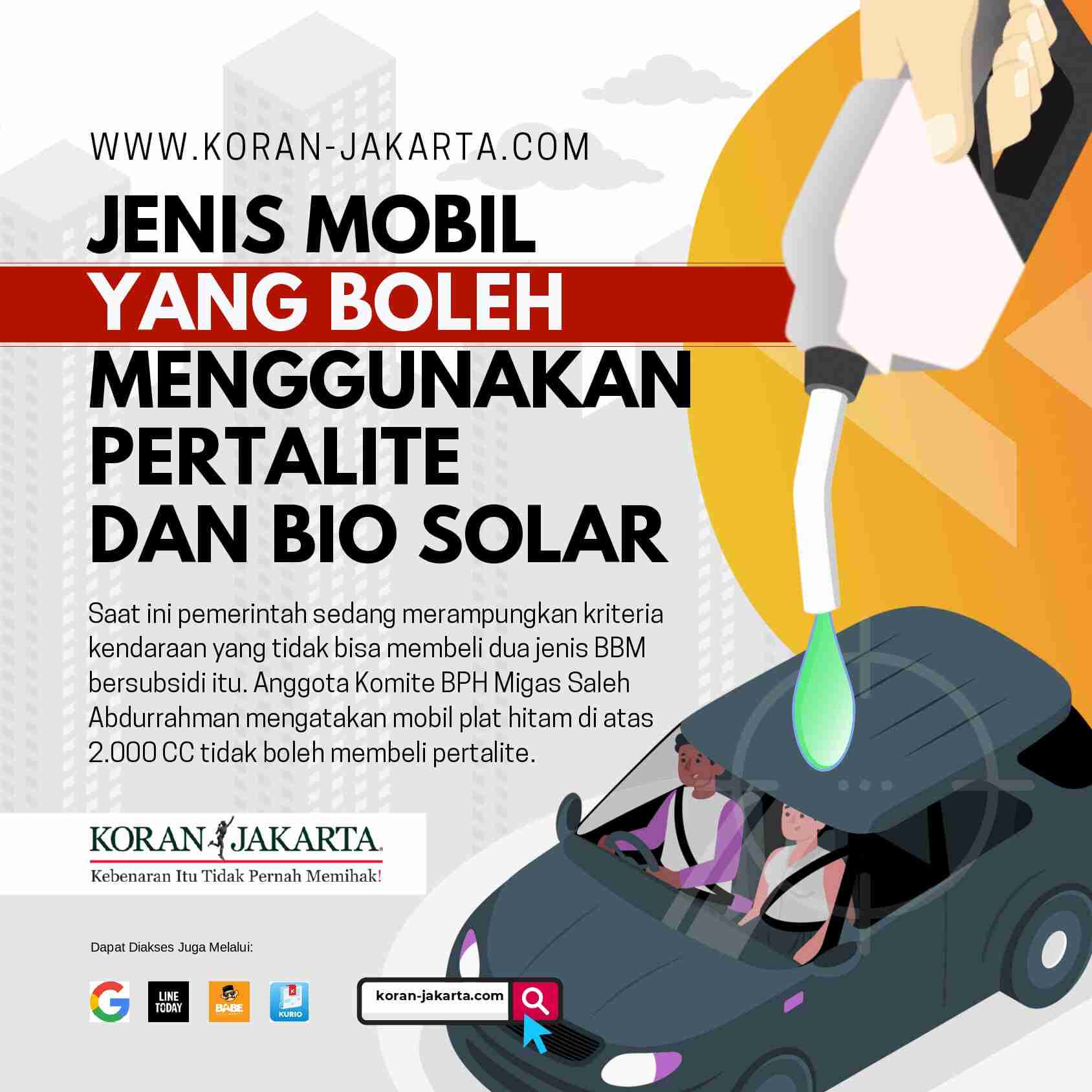 Jenis Mobil yang Boleh Menggunakan Pertalite dan Bio Solar