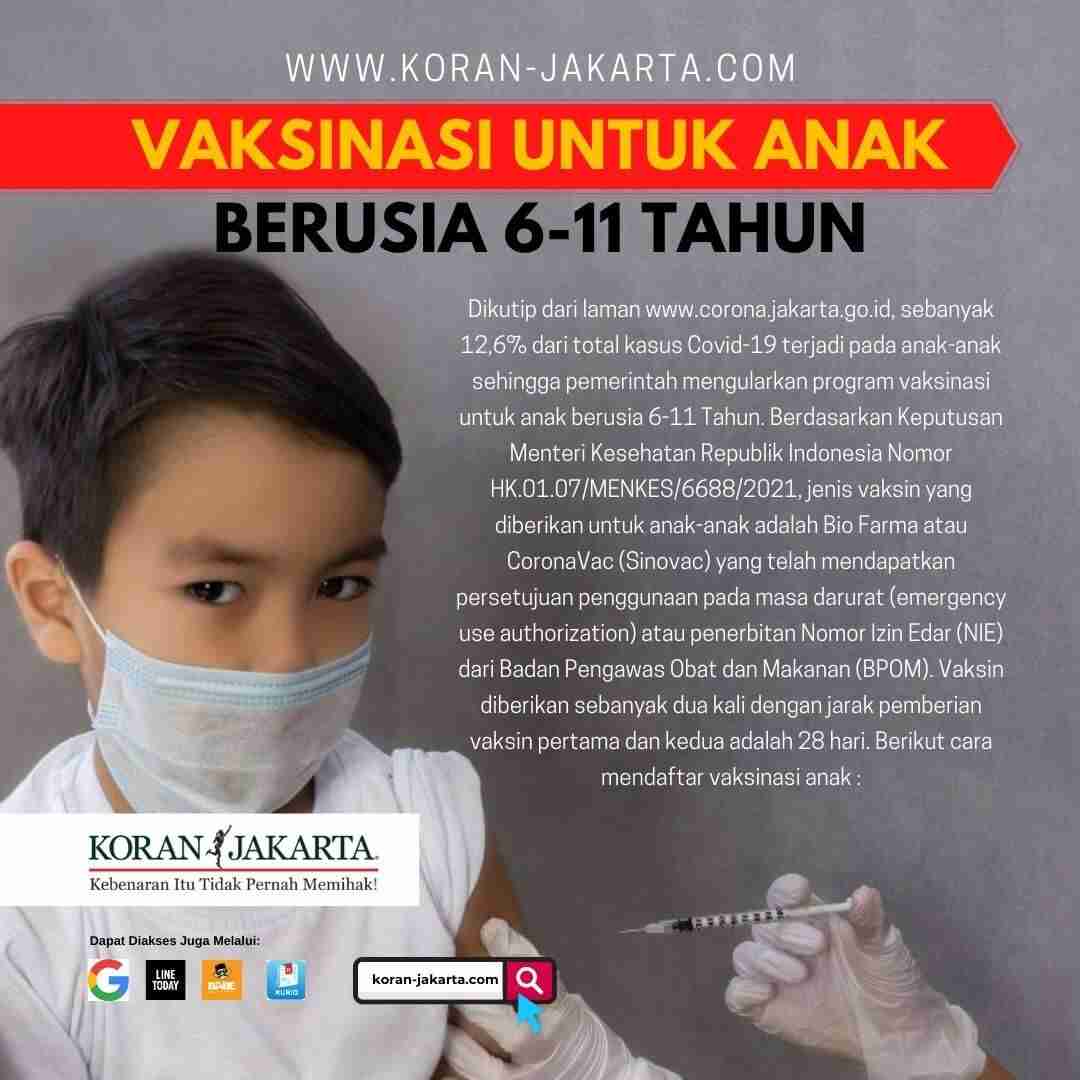 Vaksinasi Untuk Anak Berusia 6-11 Tahun